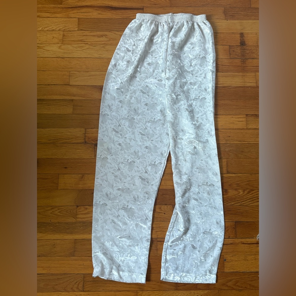 Teddi of California vintage silt sleeping pants floral pattern polyester soft
